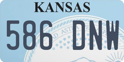 KS license plate 586DNW