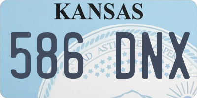 KS license plate 586DNX