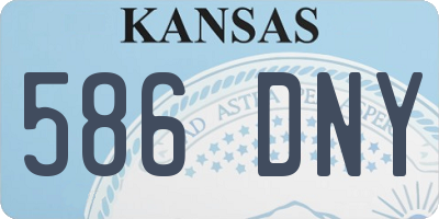 KS license plate 586DNY