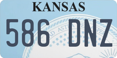 KS license plate 586DNZ