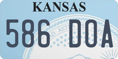 KS license plate 586DOA
