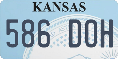 KS license plate 586DOH