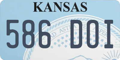 KS license plate 586DOI