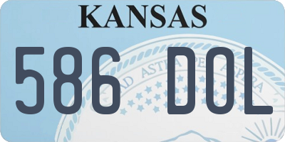 KS license plate 586DOL