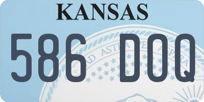 KS license plate 586DOQ