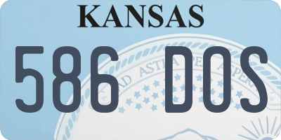 KS license plate 586DOS