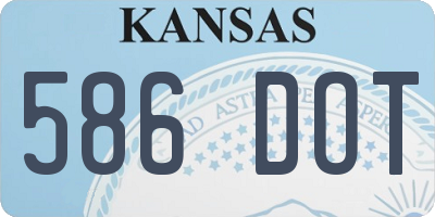KS license plate 586DOT