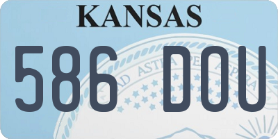 KS license plate 586DOU
