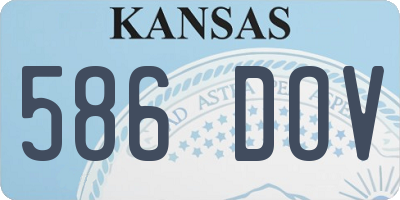 KS license plate 586DOV