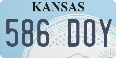 KS license plate 586DOY