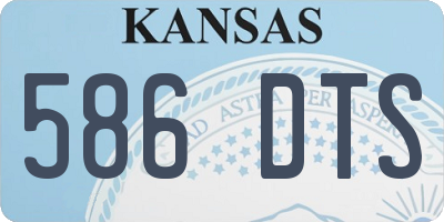KS license plate 586DTS