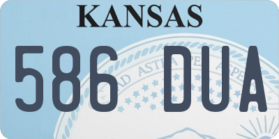 KS license plate 586DUA
