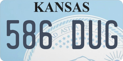 KS license plate 586DUG
