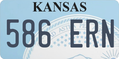 KS license plate 586ERN