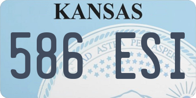 KS license plate 586ESI
