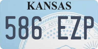 KS license plate 586EZP