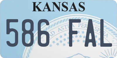 KS license plate 586FAL
