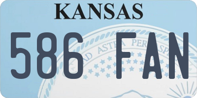 KS license plate 586FAN