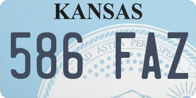 KS license plate 586FAZ