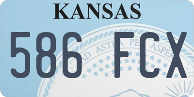 KS license plate 586FCX