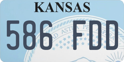KS license plate 586FDD