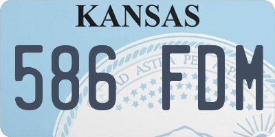 KS license plate 586FDM