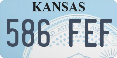KS license plate 586FEF