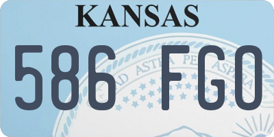 KS license plate 586FGO