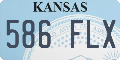 KS license plate 586FLX