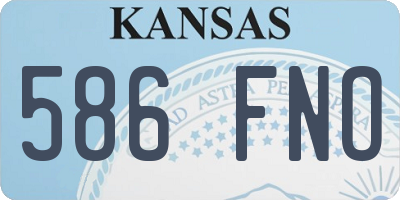 KS license plate 586FNO