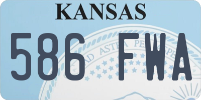 KS license plate 586FWA