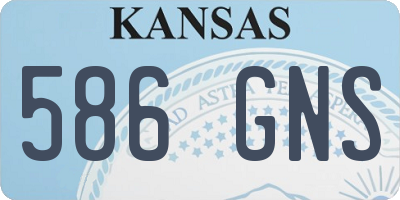KS license plate 586GNS