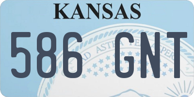 KS license plate 586GNT