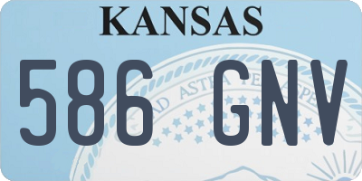 KS license plate 586GNV