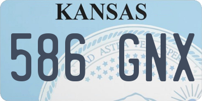 KS license plate 586GNX