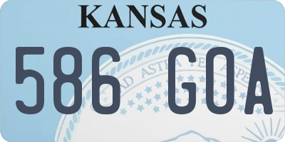 KS license plate 586GOA