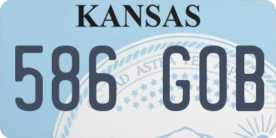 KS license plate 586GOB