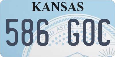 KS license plate 586GOC