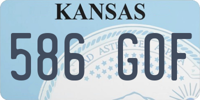 KS license plate 586GOF