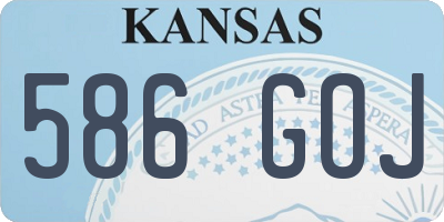 KS license plate 586GOJ