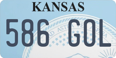 KS license plate 586GOL