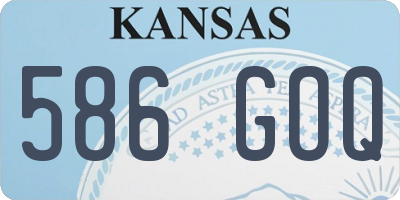 KS license plate 586GOQ