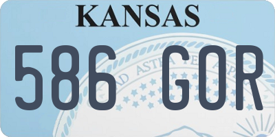 KS license plate 586GOR