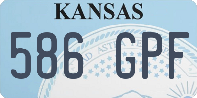 KS license plate 586GPF