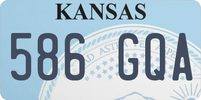 KS license plate 586GQA