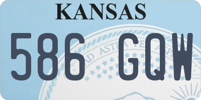 KS license plate 586GQW