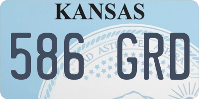 KS license plate 586GRD