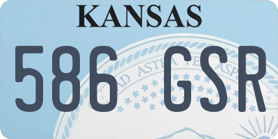 KS license plate 586GSR
