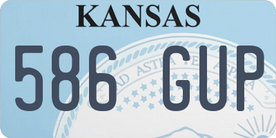 KS license plate 586GUP