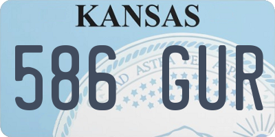 KS license plate 586GUR